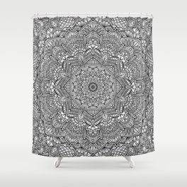 Subtle Lotus Mandala Shower Curtain