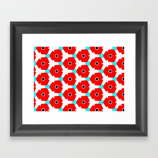 Herweije Retro Flower Pattern Framed Art Print