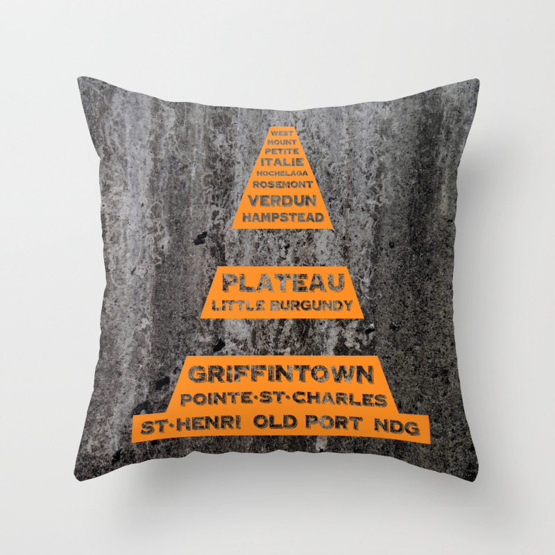 Montreal Traffic Cone Throw Pillow By Barraimages Society6