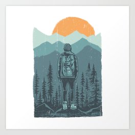 Hiker Art Print