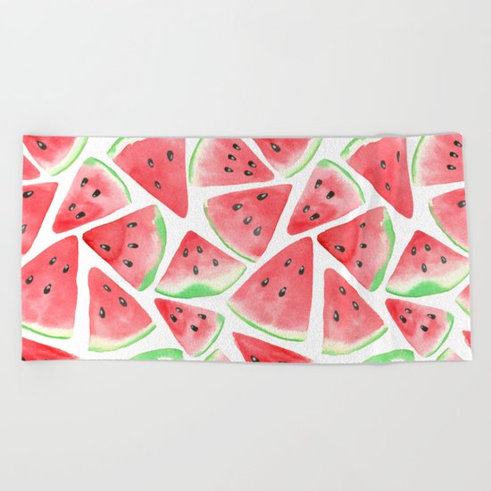 Watermelon slices pattern Beach Towel
