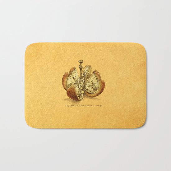 Steampunk Orange (color option) Bath Mat