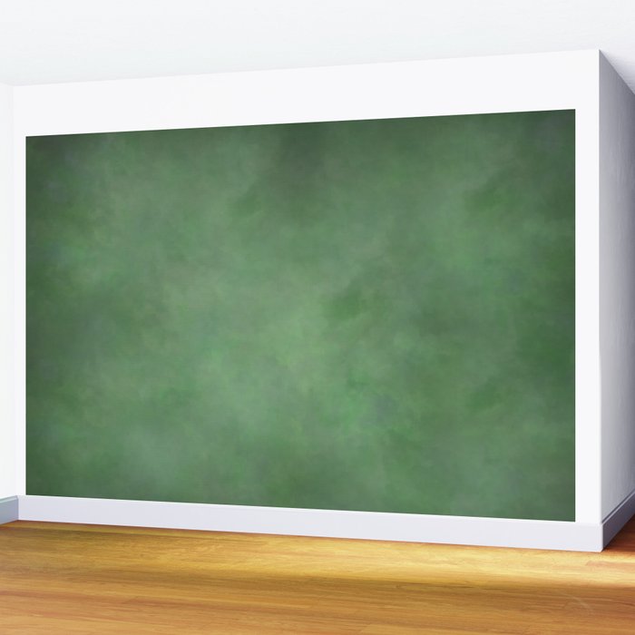 Abstract Soft Watercolor Gradient Ombre Blend 1 Deep Dark Green