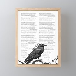 The Raven Poem by Edgar Allan Poe Framed Mini Art Print
