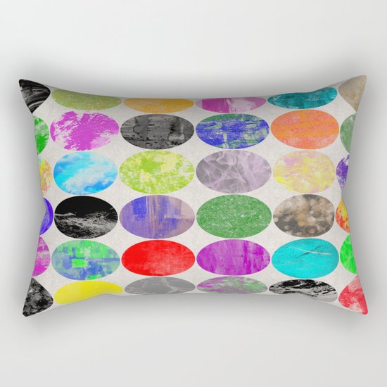 36 Textures - Multi Coloured, Multi Patterned, Multi textured Canvas Painting Rectangular Pillow