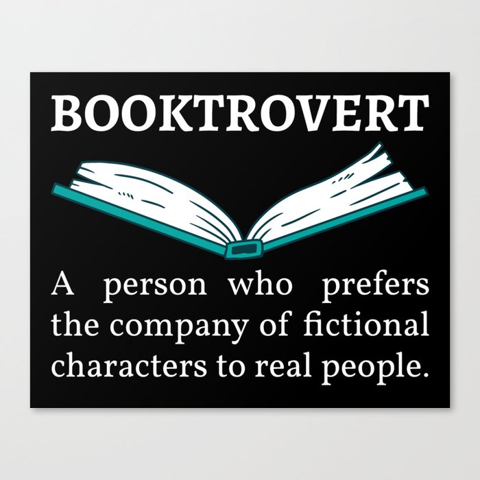 Booktrovert Definition II - Book Lover Canvas Print