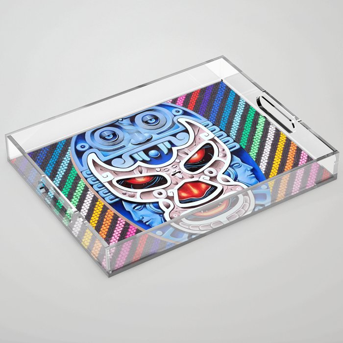 lucha libre mask Acrylic Tray