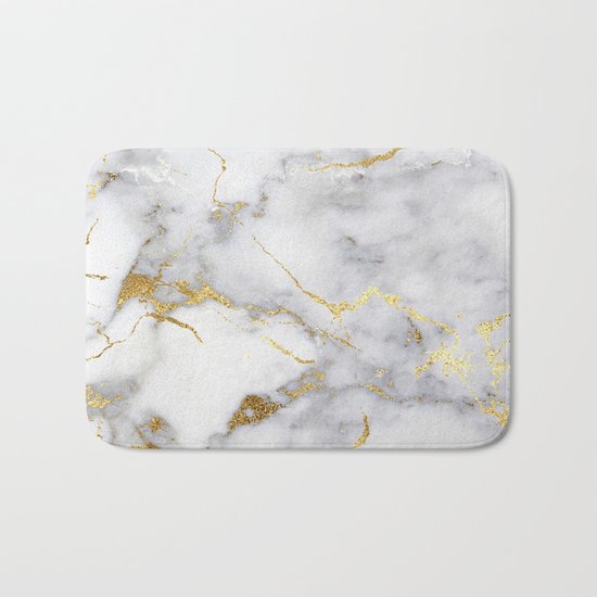 Italian gold marble Bath Mat