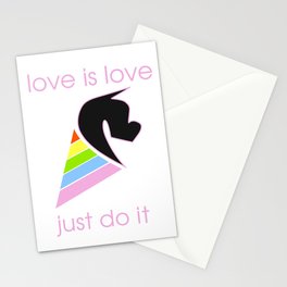 love is love just do it Stationery Cards