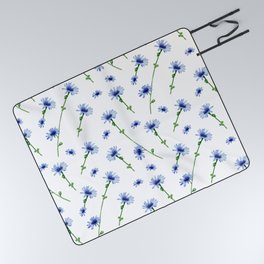 Chicory Flowers Pattern Picnic Blanket