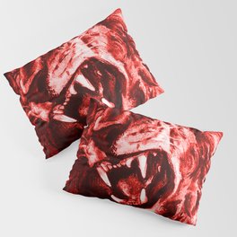 Panthera Leo Carboneum - Red Pillow Sham