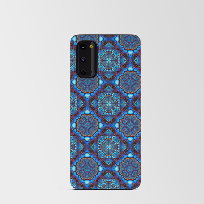 blue moroccan tile pattern Android Card Case