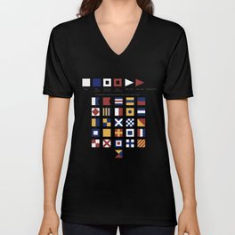 Re-make of Plate VII Signal Flags from The Color of Life by Arthur G. Abbott, 1947 (interpretation, no text) V Neck T Shirt