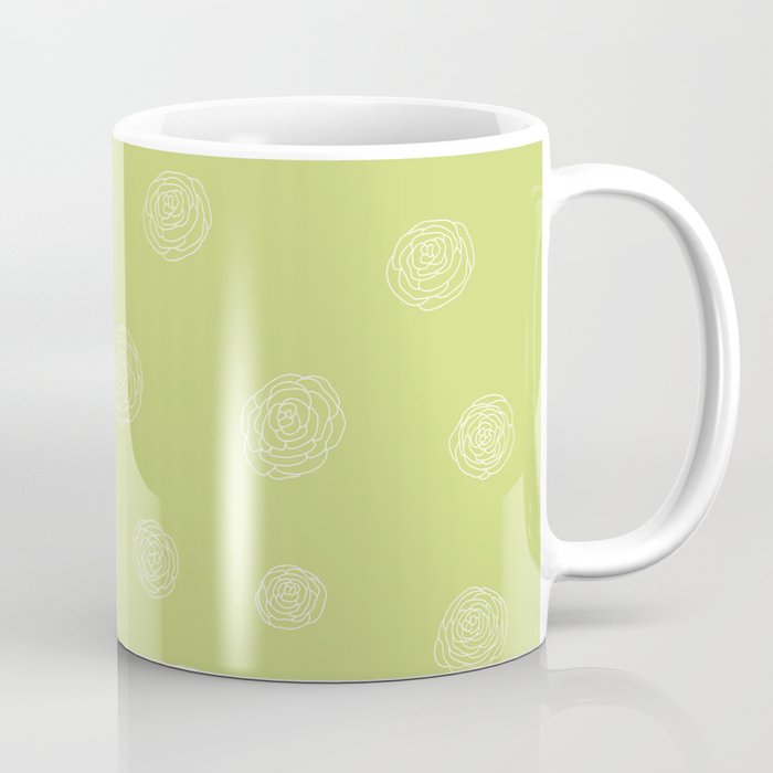 Green Roses Coffee Mug