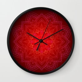 Rouge Mandala Wall Clock