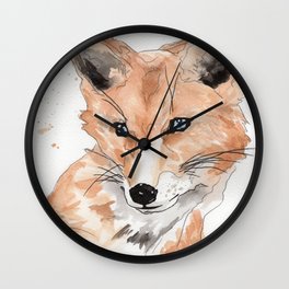 blue eye fox Wall Clock