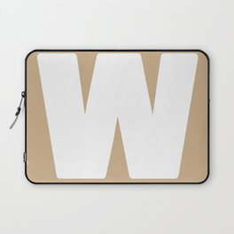 W (White & Tan Letter) Laptop Sleeve