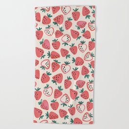 Strawberry Love Beach Towel