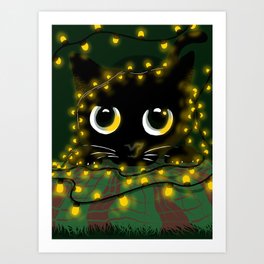 Lights: Cat Art Print