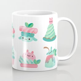 Choco Mint Rabbit Coffee Mug | Sweet, Painting, Character, Cake, Cute, Food, Pudding, Kid, Whiterabbit, Jelly 