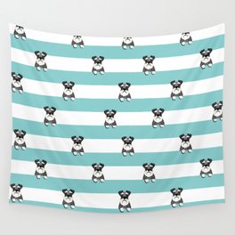 schnauzer stripes dog breed gifts Wall Tapestry