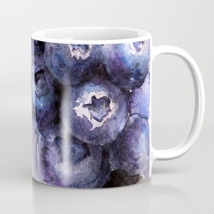 Watercolor Blueberries - Food Art Coffee Mug