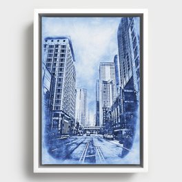Chicago Panorama Framed Canvas