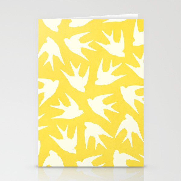 Birds (Yellow) Stationery Cards