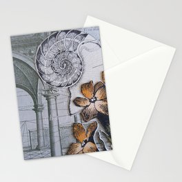 Ammonite Collage Stationery Cards