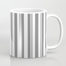[ Thumbnail: White & Grey Colored Lines Pattern Coffee Mug ]