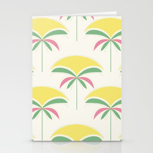 Mid-Century Modern Palm Tree Sunset Pattern 1.0 Stationery Cards