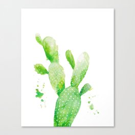 Watercolour Cactus Canvas Print