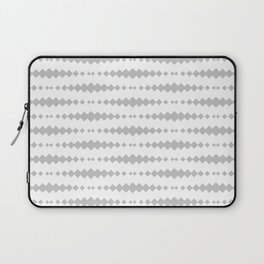 Light Grey Geometric Horizontal Striped Pattern Laptop Sleeve