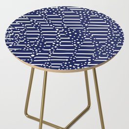 Spots and Stripes 2 - Blue and White Side Table