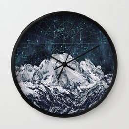 Constellations over the Mountain Wall Clock