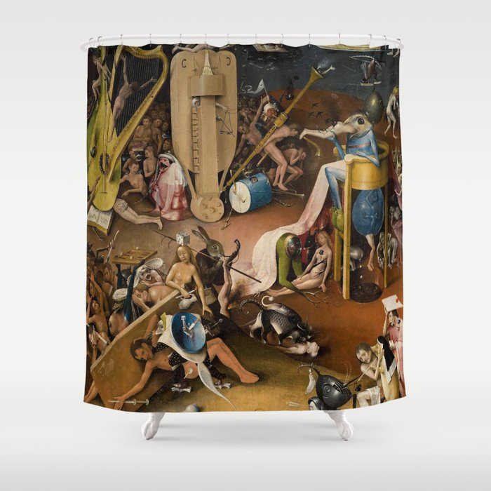 Visions of Hell by Heironymus Bosch Shower Curtain