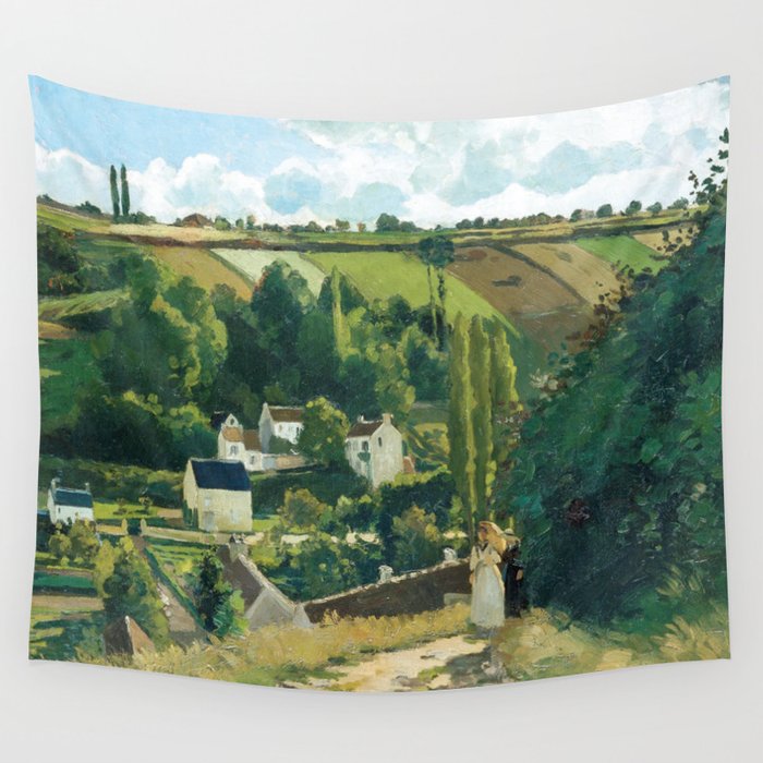 View of Rural France, Vintage Wall Tapestry