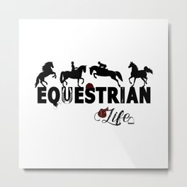Equestrian Life in Black Metal Print | Foal, Vaulting, Equine, Mares, Stable, Horses, Graphicdesign, Digital, Equestrianlife, Horse 