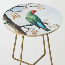 Vintage bird illustration Side Table