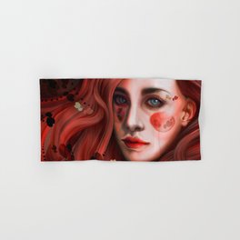 Red fairy of hearts Hand & Bath Towel