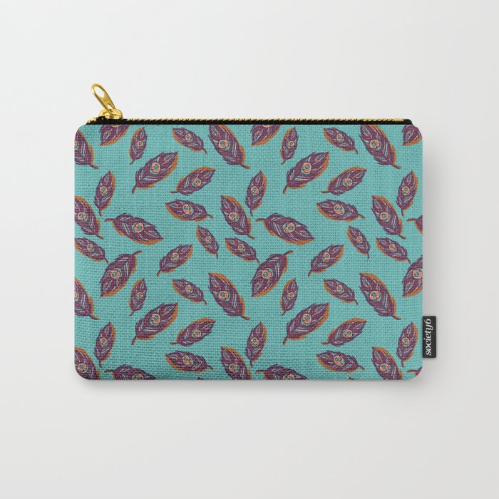 Perky Peacock Carry-All Pouch