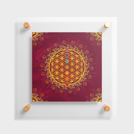 FLOWER OF LIFE, CHAKRAS, SPIRITUALITY, YOGA, ZEN, Floating Acrylic Print