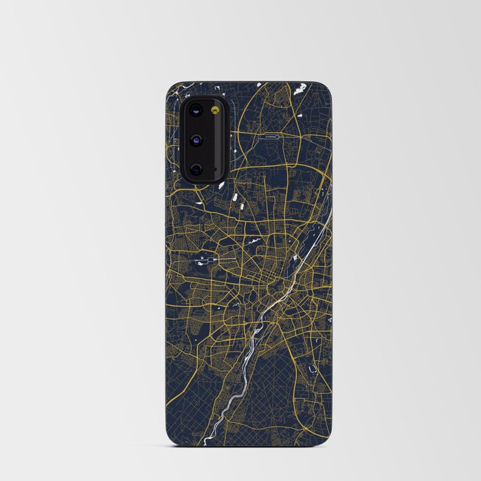 Munich City Map of Germany - Gold Art Deco Android Card Case