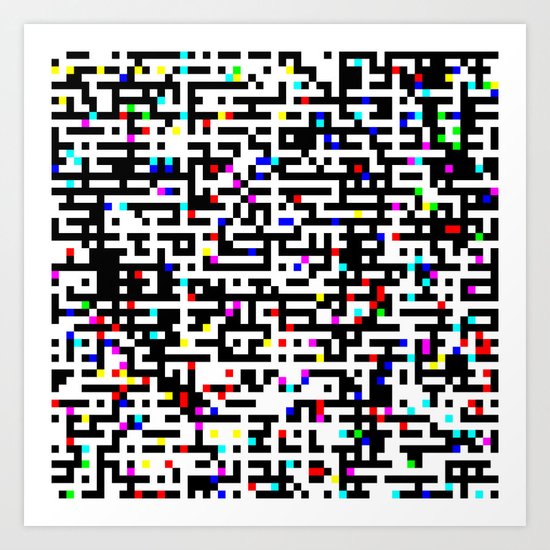 Abstract 8 Bit Pattern Art Print By Studiodestruct Society6