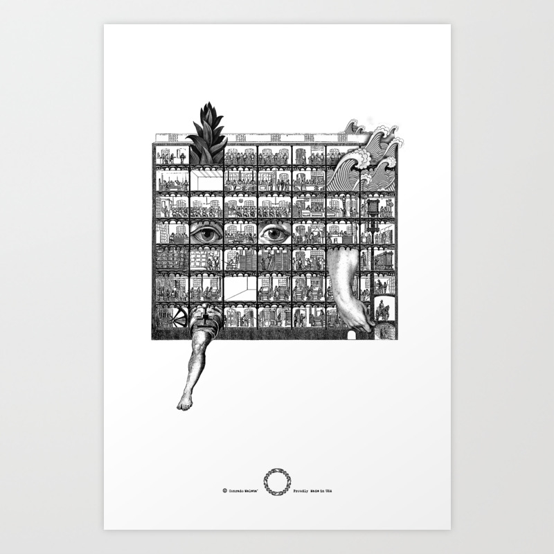 Nyc Architecture Fantasy Original Art Old New York Building