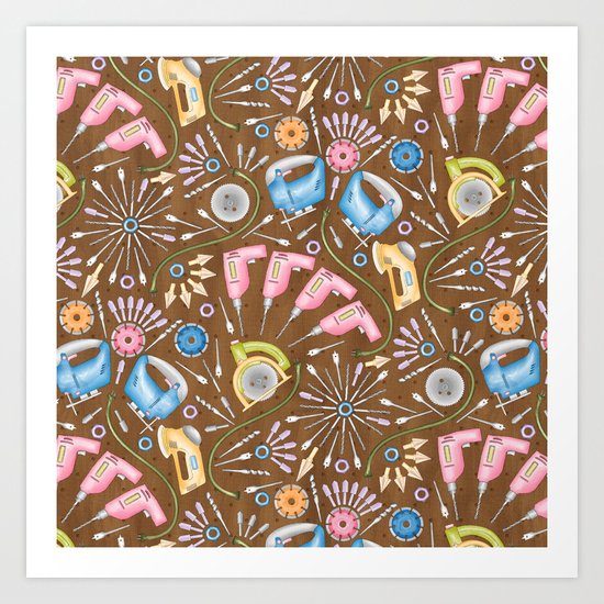 Flower Power Tools Art Print