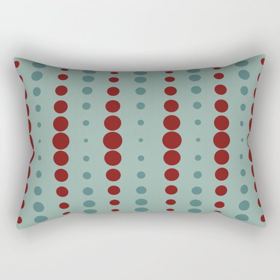 Geometric red-circle-pop Rectangular Pillow
