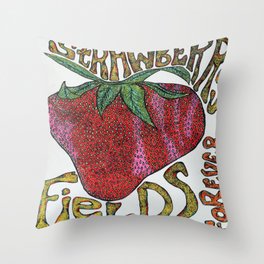 Strawberry Fields Forever  Throw Pillow