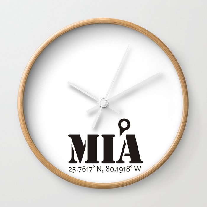 MIA / Miami (Never Get Lost) Wall Clock