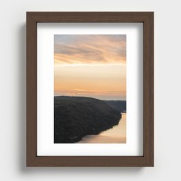 Sunset Over The Susquehanna River Recessed Framed Print